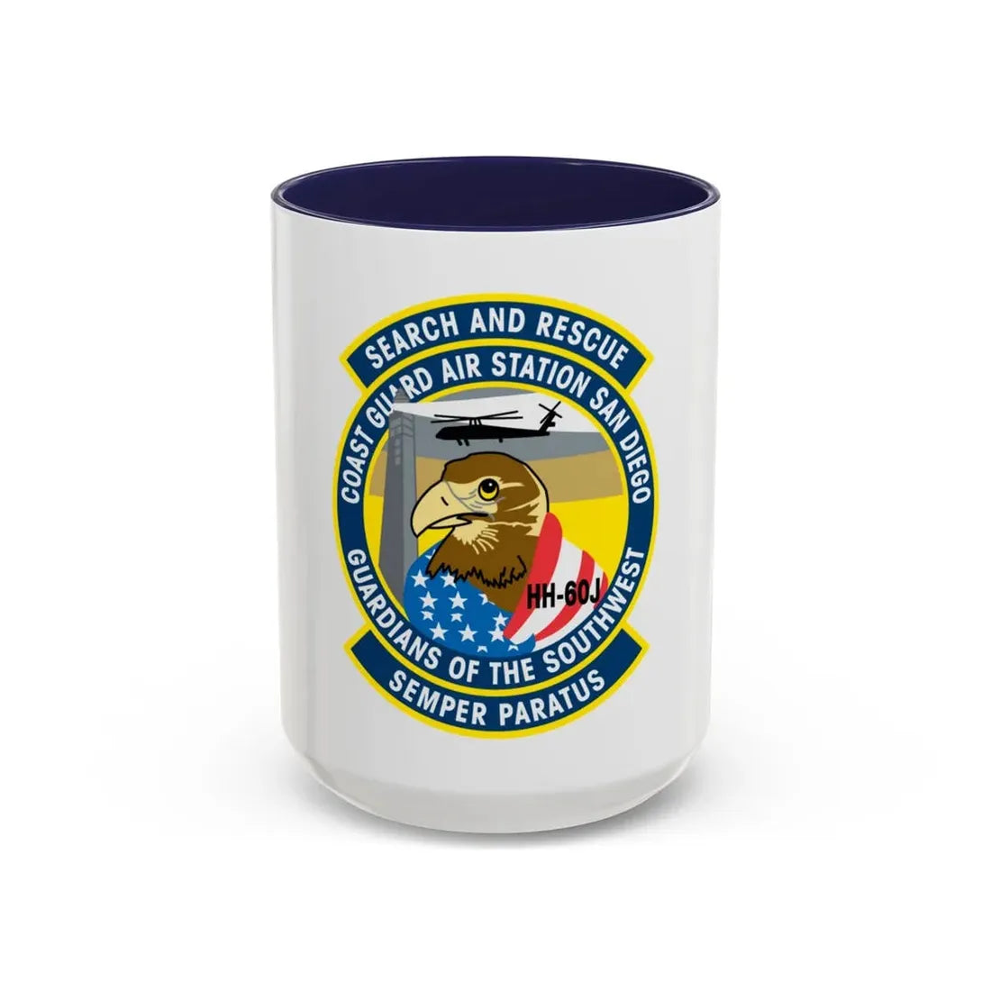 USCG Air Station San Diego Search and Resue (U.S. Coast Guard) Accent Coffee Mug 15oz Navy - Go Mug Yourself