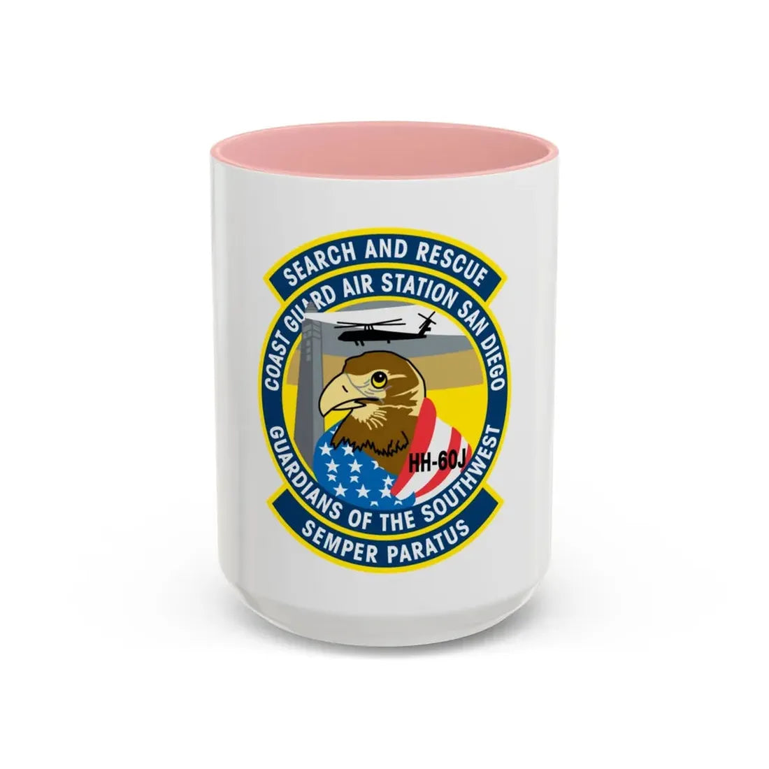 USCG Air Station San Diego Search and Resue (U.S. Coast Guard) Accent Coffee Mug 15oz Pink - Go Mug Yourself