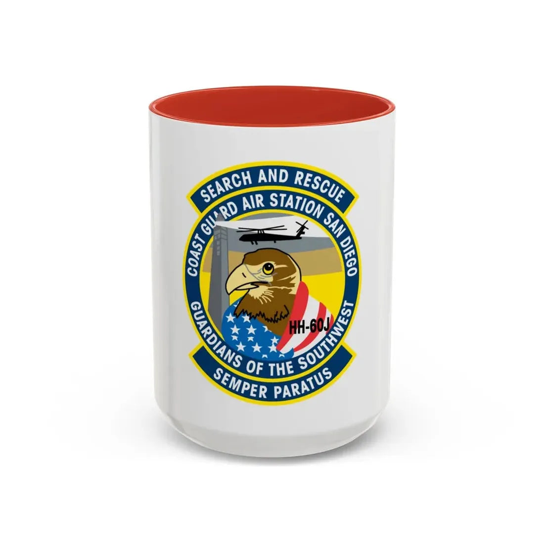 USCG Air Station San Diego Search and Resue (U.S. Coast Guard) Accent Coffee Mug 15oz Red - Go Mug Yourself