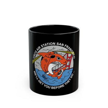 USCG Air Station San Francisco 2 (U.S. Coast Guard) Black Coffee Mug-11oz-Go Mug Yourself