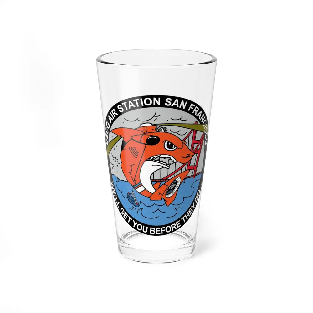 USCG Air Station San Francisco 2 (U.S. Coast Guard) Pint Glass 16oz-16oz-Go Mug Yourself