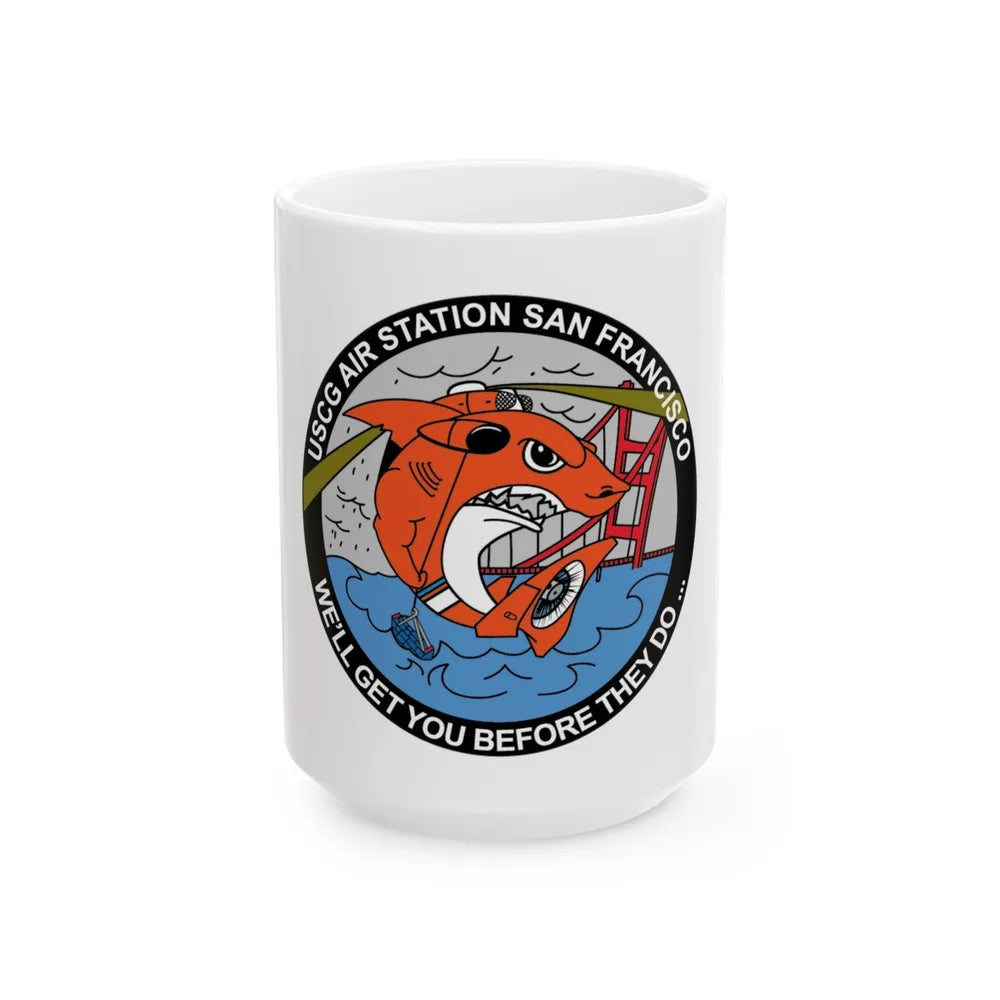 USCG Air Station San Francisco 2 (U.S. Coast Guard) White Coffee Mug-15oz-Go Mug Yourself