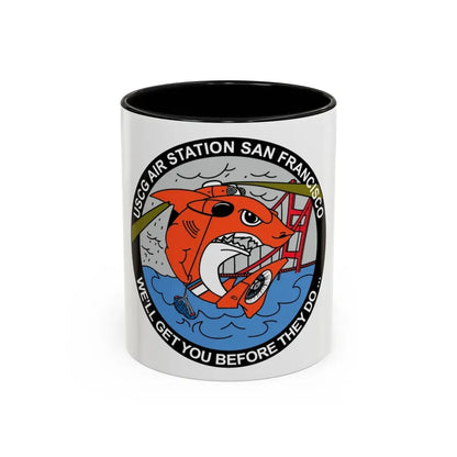USCG Air Station San Francisco 2 (U.S. Coast Guard) Accent Coffee Mug 11oz Black - Go Mug Yourself