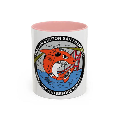 USCG Air Station San Francisco 2 (U.S. Coast Guard) Accent Coffee Mug 11oz Pink - Go Mug Yourself