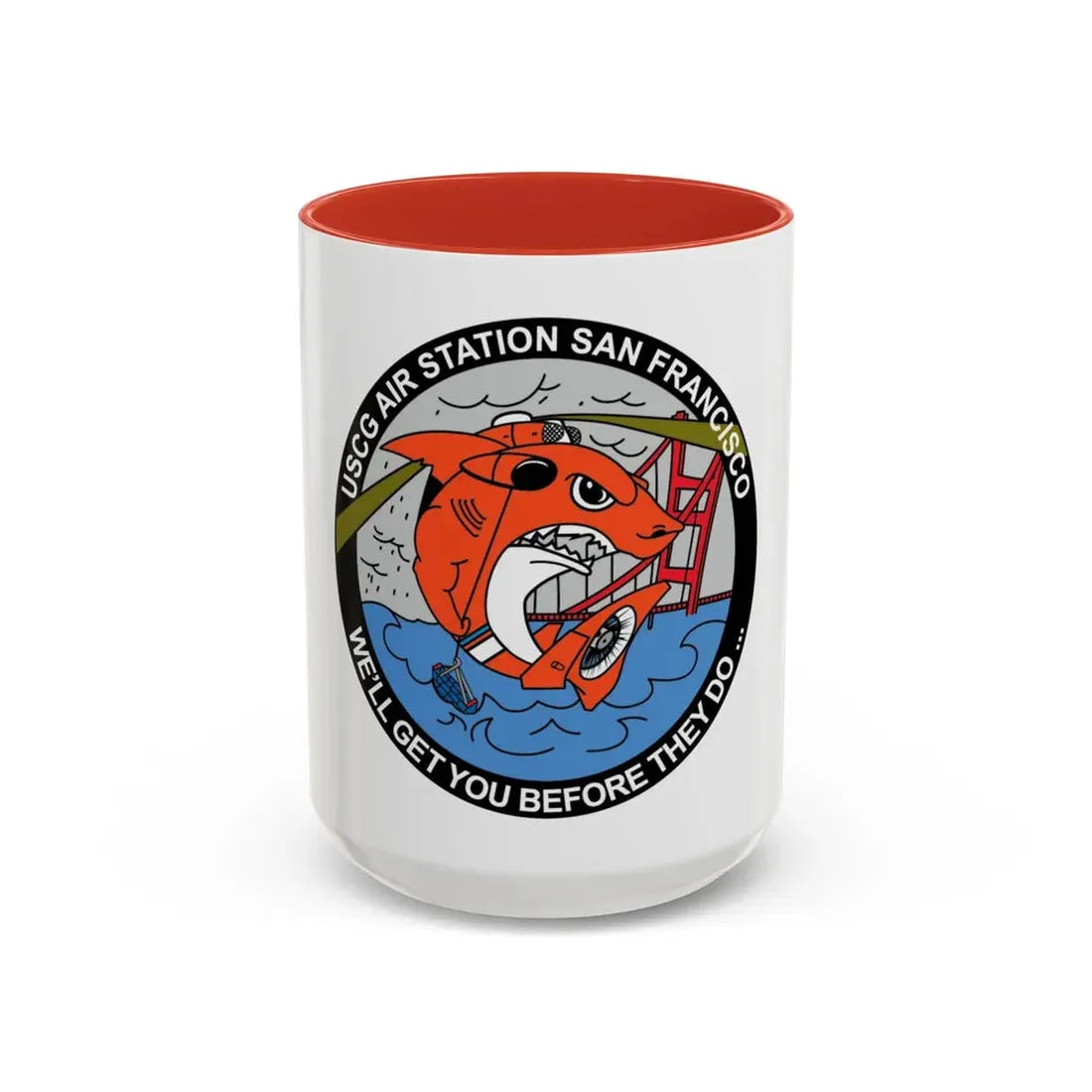 USCG Air Station San Francisco 2 (U.S. Coast Guard) Accent Coffee Mug 15oz Red - Go Mug Yourself