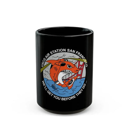 USCG Air Station San Francisco 2 (U.S. Coast Guard) Black Coffee Mug 15oz - Go Mug Yourself