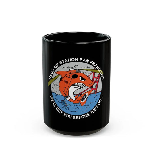 USCG Air Station San Francisco 2 (U.S. Coast Guard) Black Coffee Mug 15oz - Go Mug Yourself