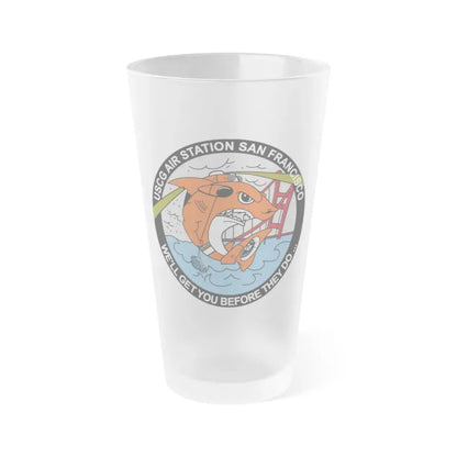 USCG Air Station San Francisco 2 (U.S. Coast Guard) Frosted Pint Glass 16oz Default Title - Go Mug Yourself