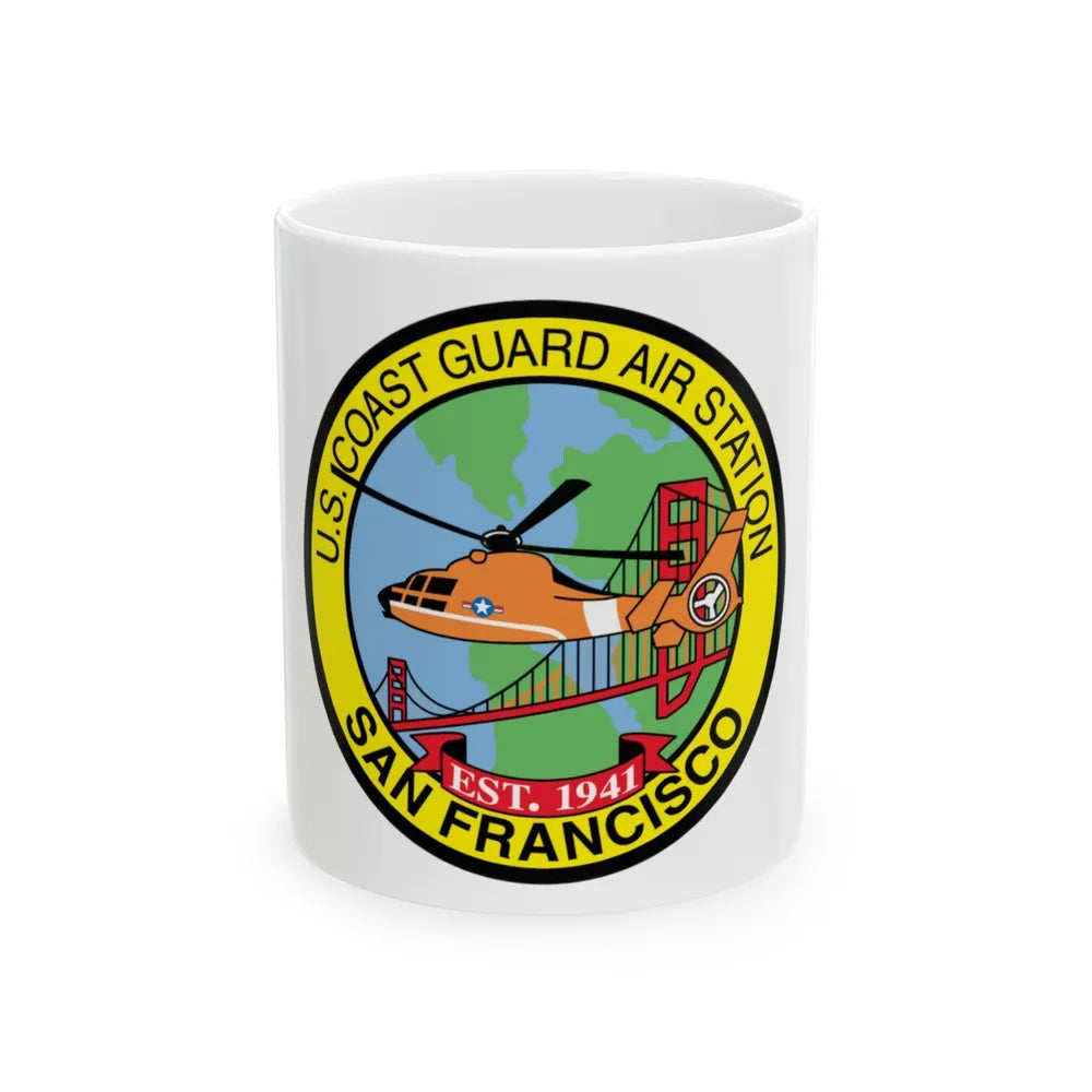 USCG Air Station San Francisco (U.S. Coast Guard) White Coffee Mug-11oz-Go Mug Yourself