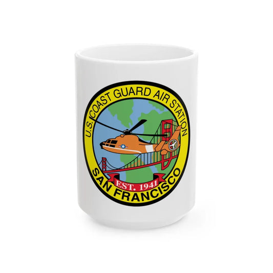 USCG Air Station San Francisco (U.S. Coast Guard) White Coffee Mug-15oz-Go Mug Yourself