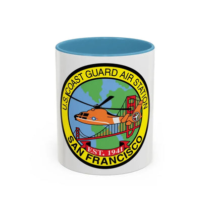 USCG Air Station San Francisco (U.S. Coast Guard) Accent Coffee Mug 11oz Light Blue - Go Mug Yourself