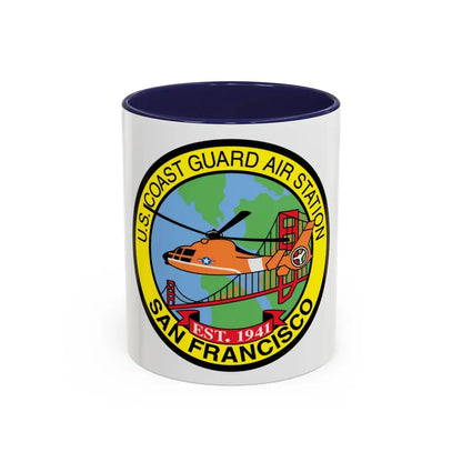 USCG Air Station San Francisco (U.S. Coast Guard) Accent Coffee Mug 11oz Navy - Go Mug Yourself