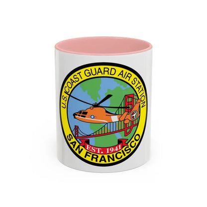 USCG Air Station San Francisco (U.S. Coast Guard) Accent Coffee Mug 11oz Pink - Go Mug Yourself