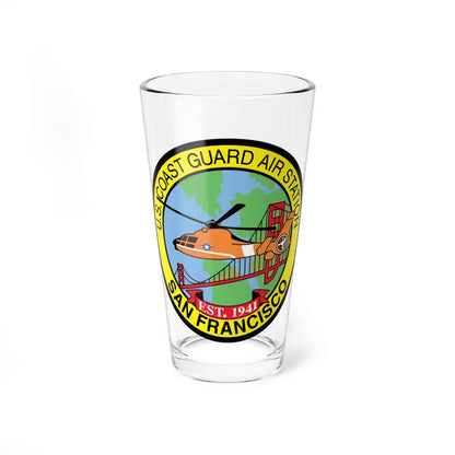 USCG Air Station San Francisco (U.S. Coast Guard) Pint Glass 16oz 16oz - Go Mug Yourself