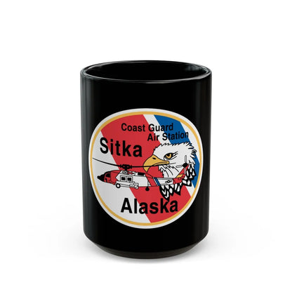 USCG Air Station Sitka (U.S. Coast Guard) Black Coffee Mug-15oz-Go Mug Yourself