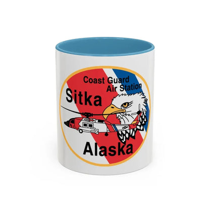 USCG Air Station Sitka (U.S. Coast Guard) Accent Coffee Mug 11oz Light Blue - Go Mug Yourself