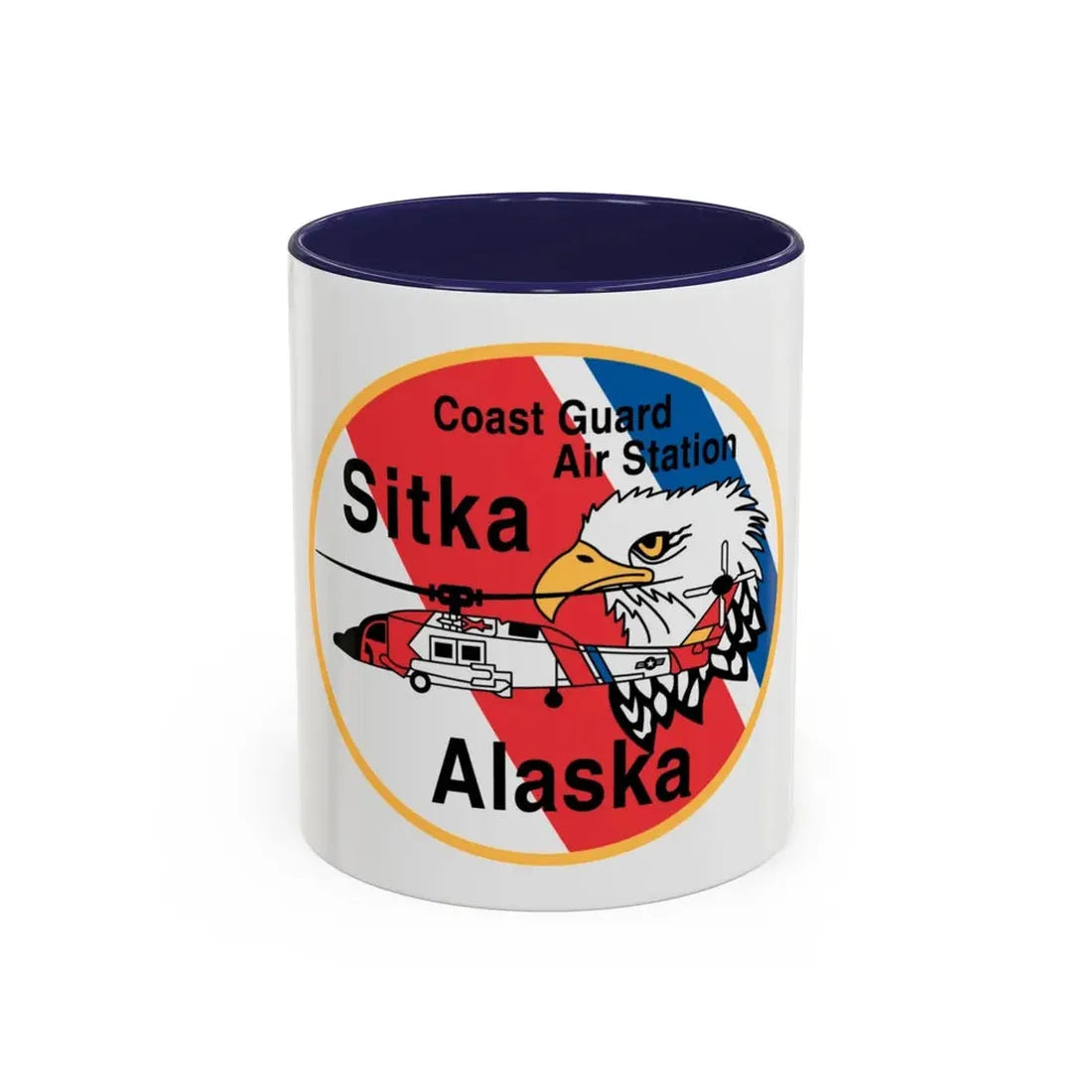 USCG Air Station Sitka (U.S. Coast Guard) Accent Coffee Mug 11oz Navy - Go Mug Yourself