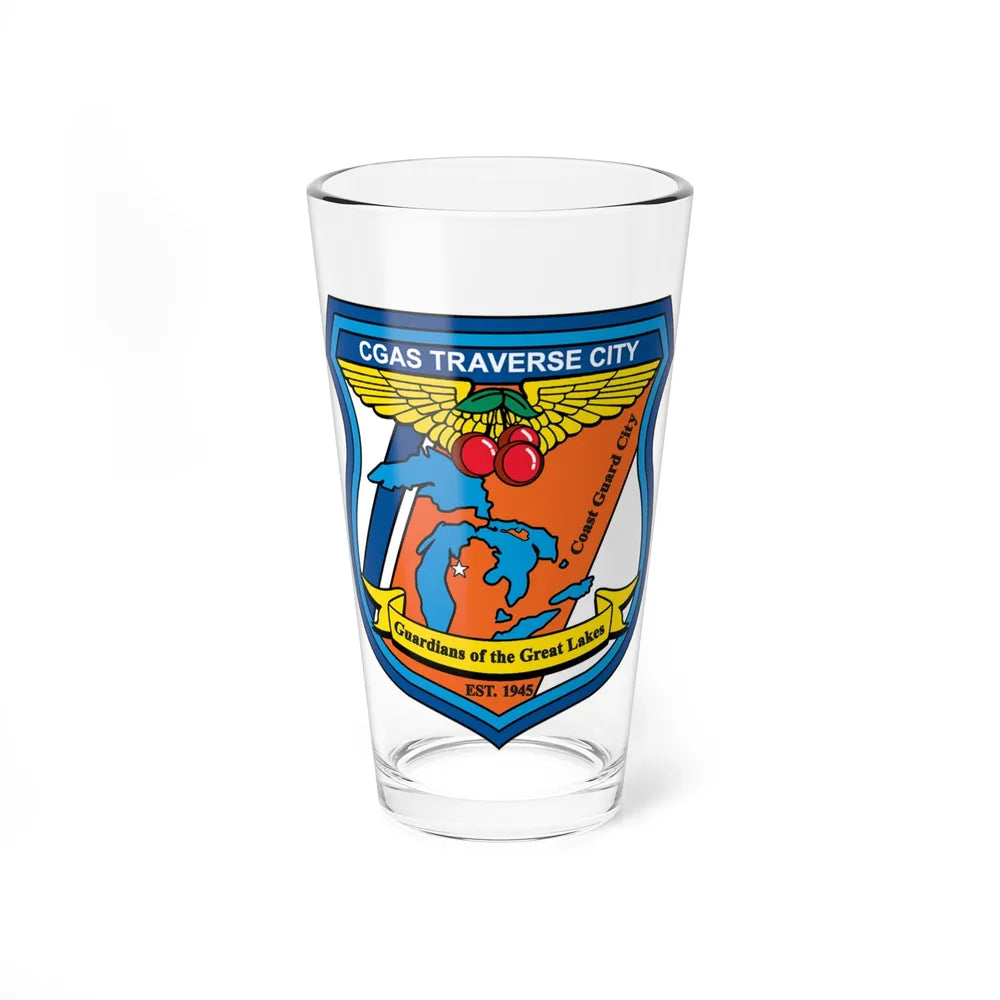 USCG Air Station Traverse City (U.S. Coast Guard) Pint Glass 16oz-16oz-Go Mug Yourself