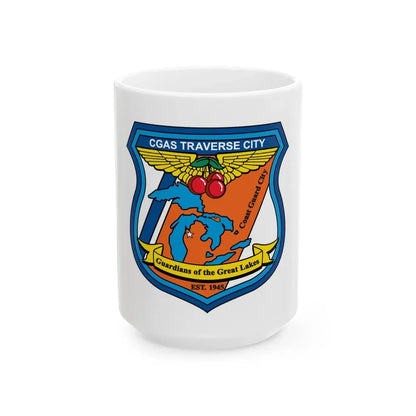 USCG Air Station Traverse City (U.S. Coast Guard) White Coffee Mug 15oz - Go Mug Yourself