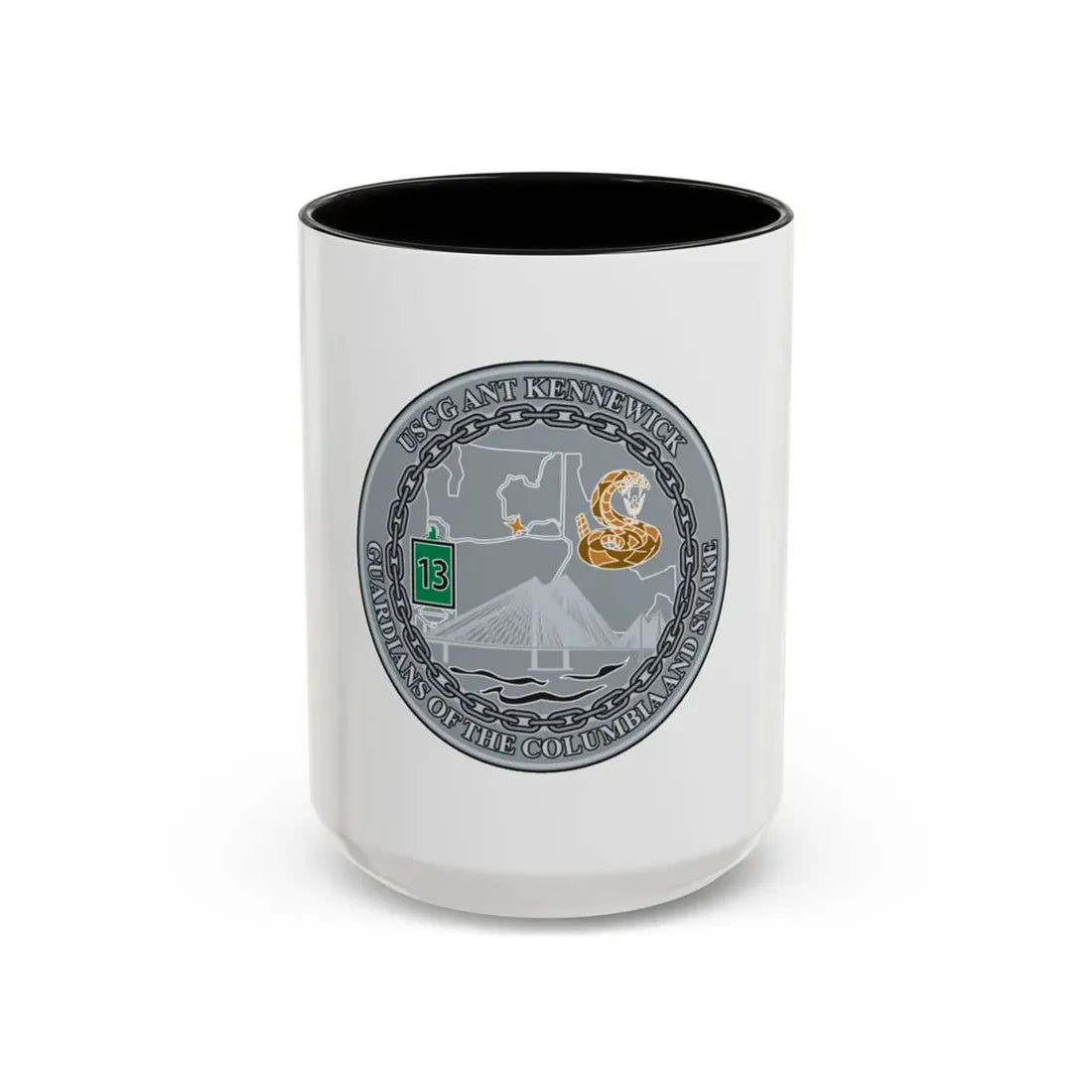 USCG ANT Kennewick (U.S. Coast Guard) Accent Coffee Mug 15oz Black - Go Mug Yourself