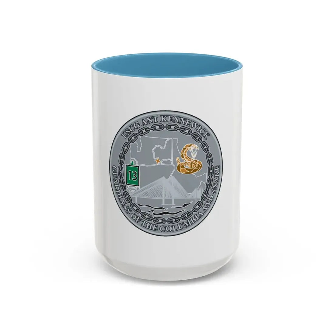 USCG ANT Kennewick (U.S. Coast Guard) Accent Coffee Mug 15oz Light Blue - Go Mug Yourself