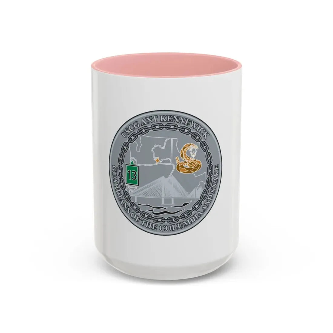 USCG ANT Kennewick (U.S. Coast Guard) Accent Coffee Mug 15oz Pink - Go Mug Yourself