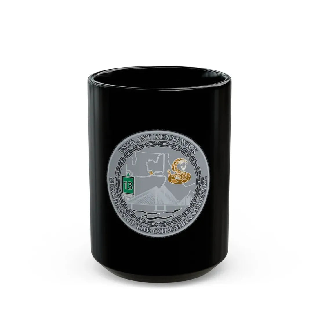 USCG ANT Kennewick (U.S. Coast Guard) Black Coffee Mug 15oz - Go Mug Yourself