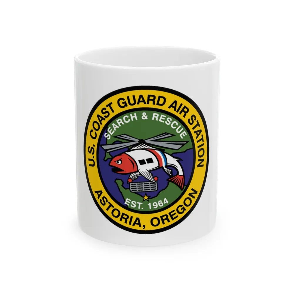 USCG AS Astoria Oregon (U.S. Coast Guard) White Coffee Mug-11oz-Go Mug Yourself