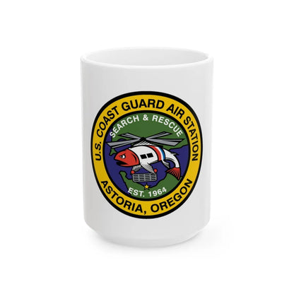 USCG AS Astoria Oregon (U.S. Coast Guard) White Coffee Mug-15oz-Go Mug Yourself