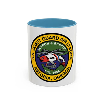 USCG AS Astoria Oregon (U.S. Coast Guard) Accent Coffee Mug 11oz Light Blue - Go Mug Yourself