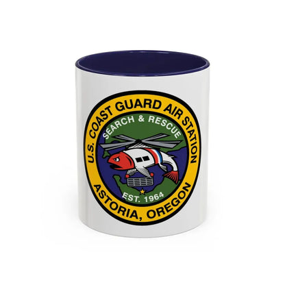 USCG AS Astoria Oregon (U.S. Coast Guard) Accent Coffee Mug 11oz Navy - Go Mug Yourself