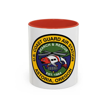 USCG AS Astoria Oregon (U.S. Coast Guard) Accent Coffee Mug 11oz Red - Go Mug Yourself