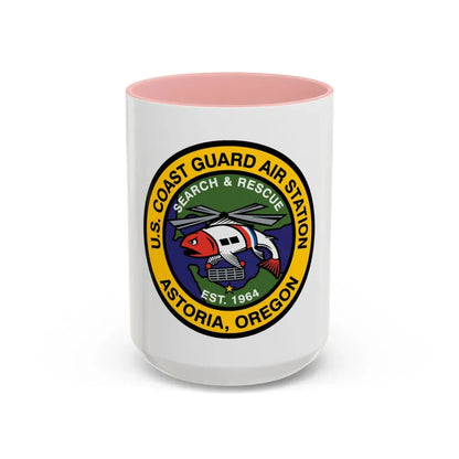 USCG AS Astoria Oregon (U.S. Coast Guard) Accent Coffee Mug 15oz Pink - Go Mug Yourself