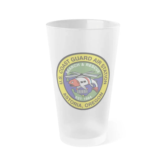 USCG AS Astoria Oregon (U.S. Coast Guard) Frosted Pint Glass 16oz Default Title - Go Mug Yourself