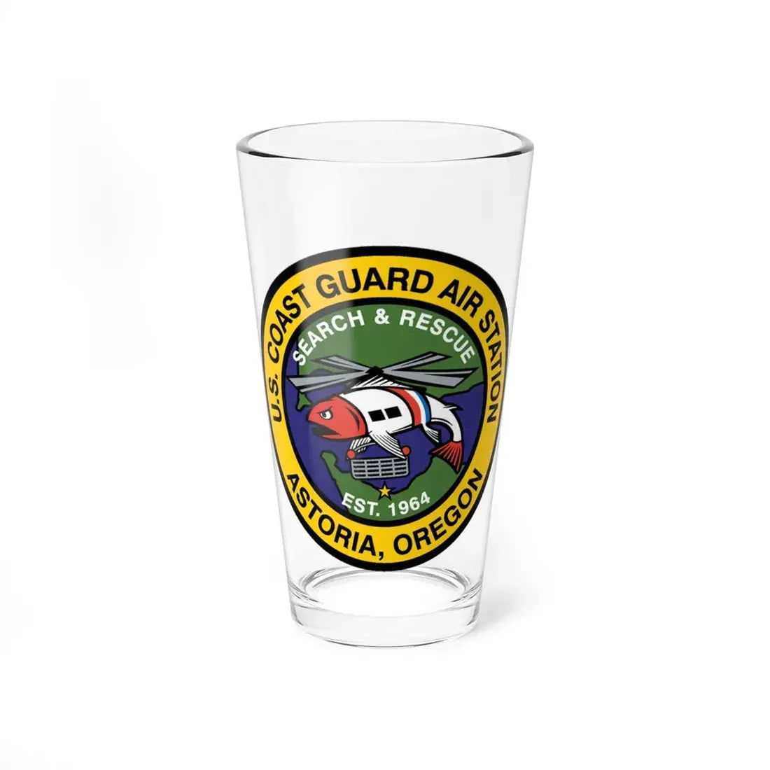 USCG AS Astoria Oregon (U.S. Coast Guard) Pint Glass 16oz 16oz - Go Mug Yourself