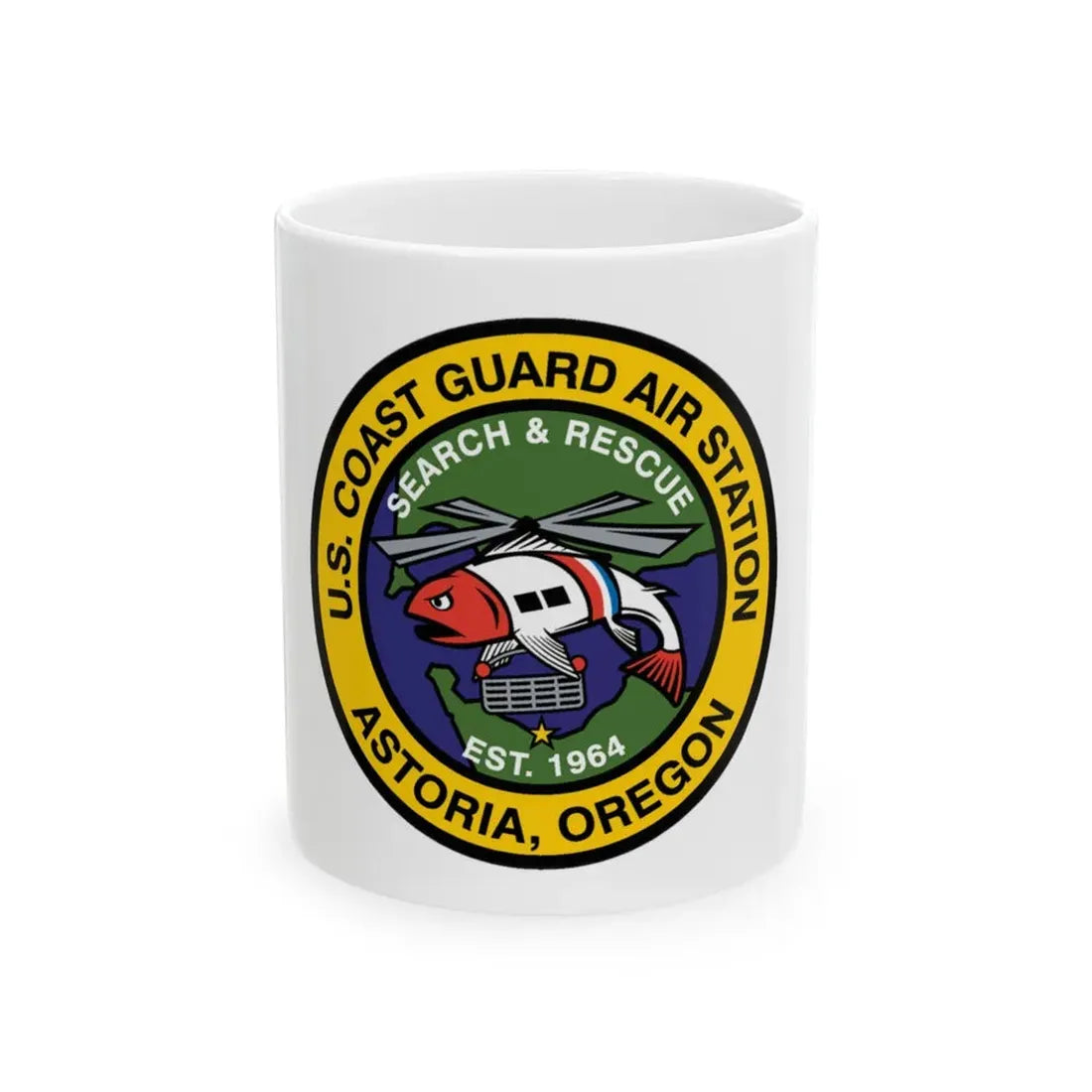 USCG AS Astoria Oregon (U.S. Coast Guard) White Coffee Mug 11oz - Go Mug Yourself