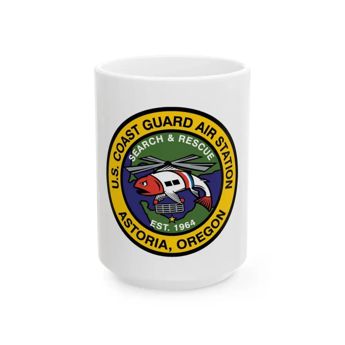 USCG AS Astoria Oregon (U.S. Coast Guard) White Coffee Mug 15oz - Go Mug Yourself