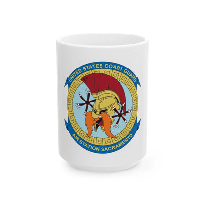 USCG AS Sacramento CA (U.S. Coast Guard) White Coffee Mug-15oz-Go Mug Yourself