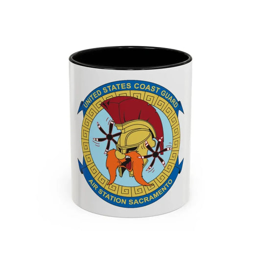 USCG AS Sacramento CA (U.S. Coast Guard) Accent Coffee Mug 11oz Black - Go Mug Yourself