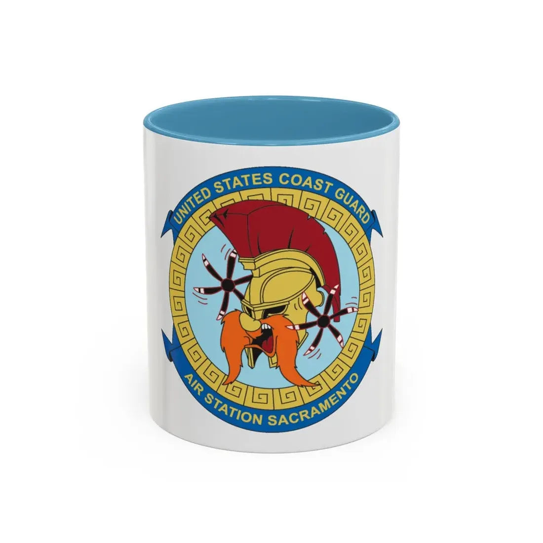 USCG AS Sacramento CA (U.S. Coast Guard) Accent Coffee Mug 11oz Light Blue - Go Mug Yourself