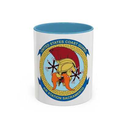 USCG AS Sacramento CA (U.S. Coast Guard) Accent Coffee Mug 11oz Light Blue - Go Mug Yourself