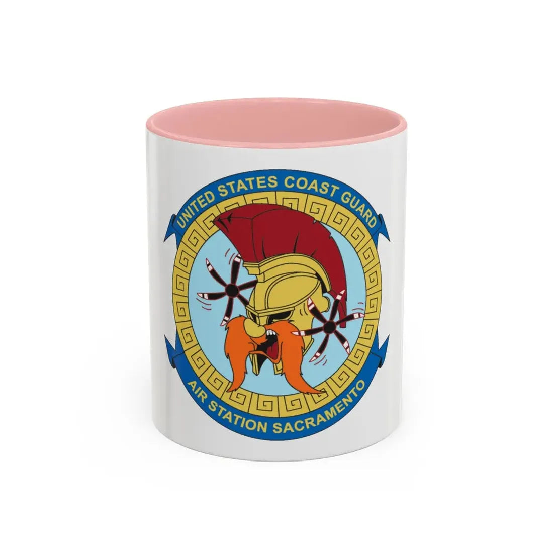 USCG AS Sacramento CA (U.S. Coast Guard) Accent Coffee Mug 11oz Pink - Go Mug Yourself