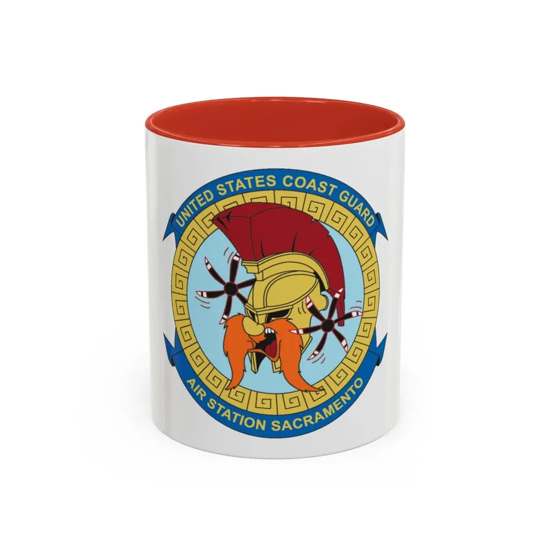 USCG AS Sacramento CA (U.S. Coast Guard) Accent Coffee Mug 11oz Red - Go Mug Yourself