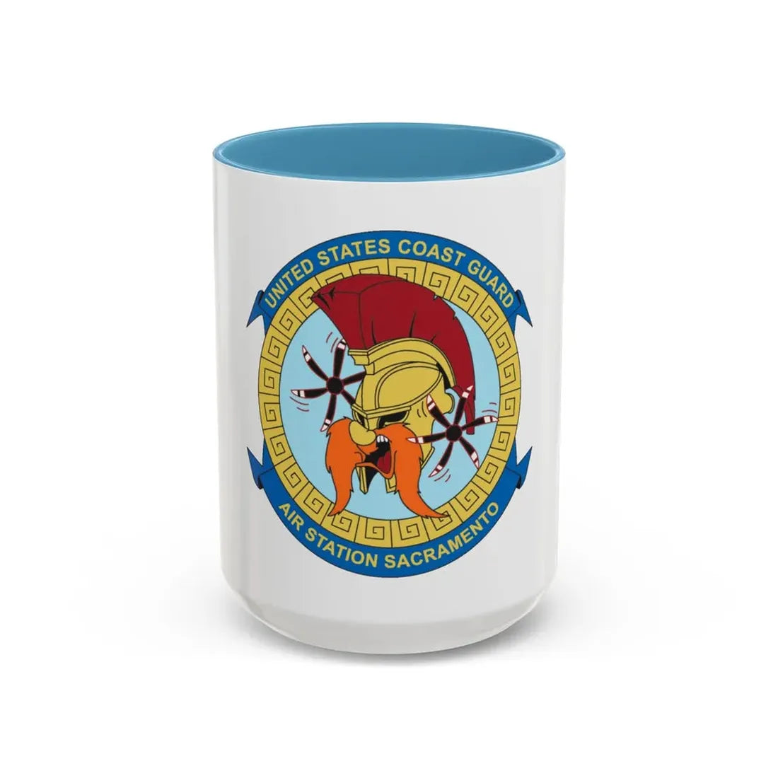 USCG AS Sacramento CA (U.S. Coast Guard) Accent Coffee Mug 15oz Light Blue - Go Mug Yourself