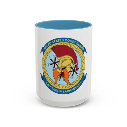 USCG AS Sacramento CA (U.S. Coast Guard) Accent Coffee Mug 15oz Light Blue - Go Mug Yourself