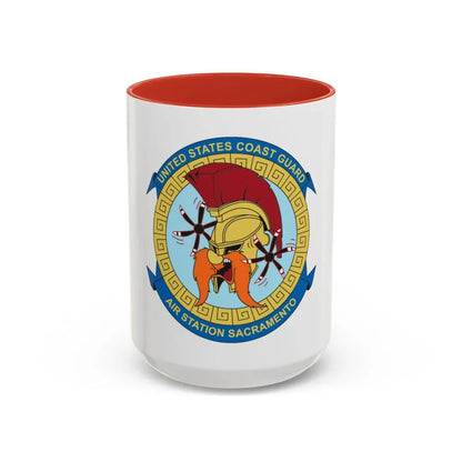 USCG AS Sacramento CA (U.S. Coast Guard) Accent Coffee Mug 15oz Red - Go Mug Yourself
