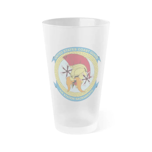 USCG AS Sacramento CA (U.S. Coast Guard) Frosted Pint Glass 16oz Default Title - Go Mug Yourself