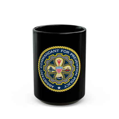 USCG Assistant Commandant for Prevention Policy (U.S. Coast Guard) Black Coffee Mug-15oz-Go Mug Yourself