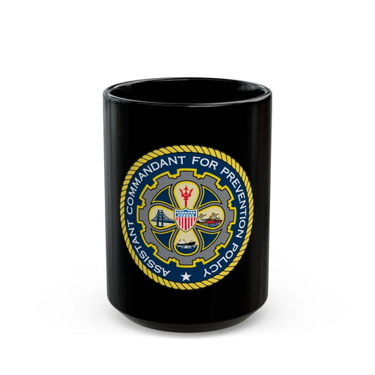 USCG Assistant Commandant for Prevention Policy (U.S. Coast Guard) Black Coffee Mug-15oz-Go Mug Yourself