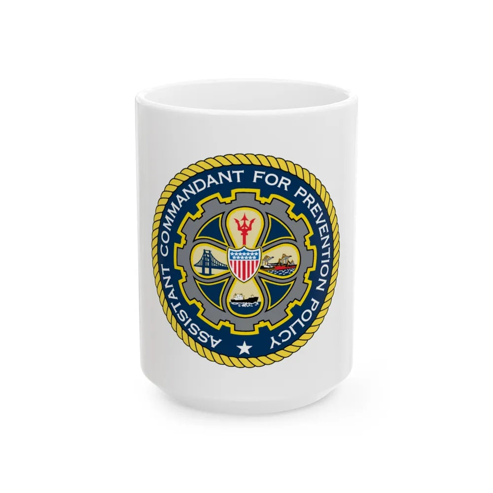 USCG Assistant Commandant for Prevention Policy (U.S. Coast Guard) White Coffee Mug-15oz-Go Mug Yourself